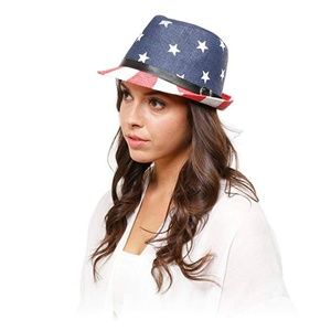 American Flag Patriotic Stars and Stripes Fedora